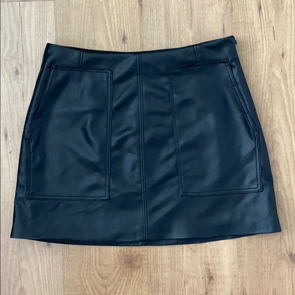 H&M Faux Leather Skirt